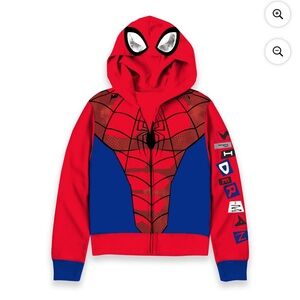 Boys Spider-Man Red and Blue Hoodie NWT